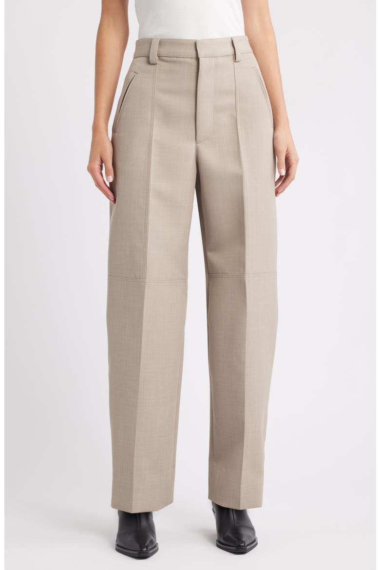 Soft Wool Twill Trousers, Main, color, 2611 BEIGE MELANGE