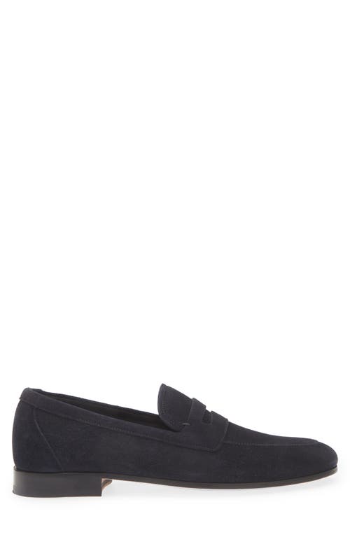 Jm Weston Woogie Penny Loafer In Blue