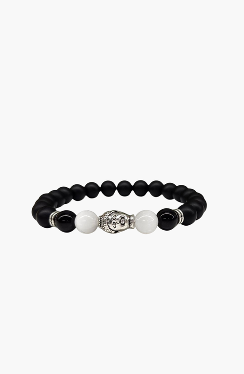 Humanist Beauty Buddha Obsidian Beaded Bracelet