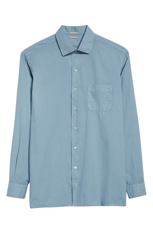 Massimo Alba Bowles Cotton Button-up Shirt In Avio