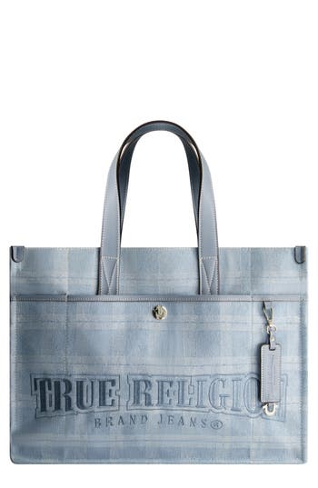 Shop True Religion Stripe Denim City Tote