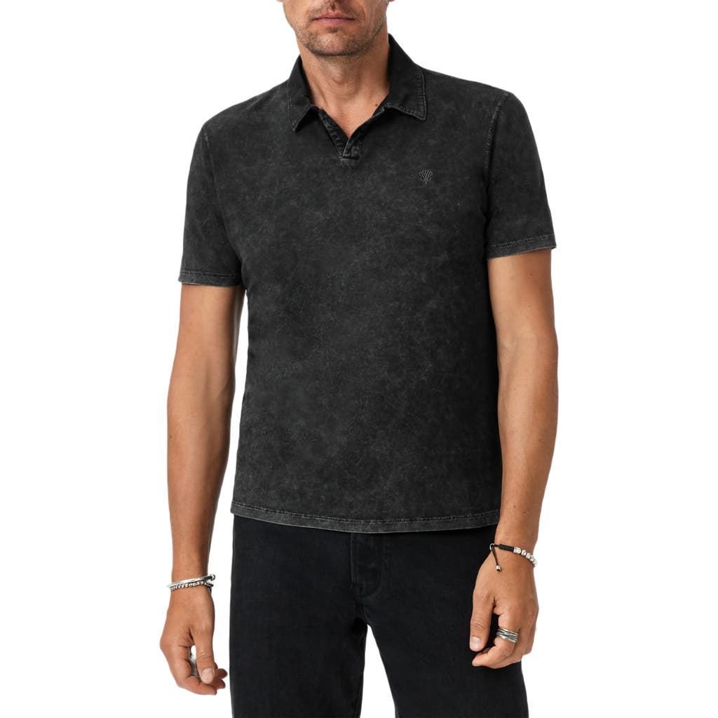 John Varvatos Carsten Johnny Collar Polo In Green