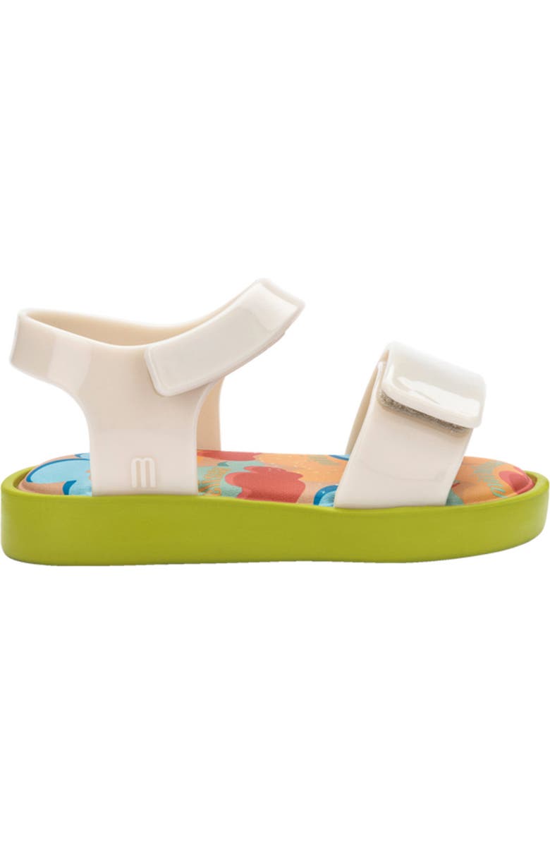 Mini Melissa Kids' Jump Ankle Strap Sandal, Alternate, color, Green/ Beige