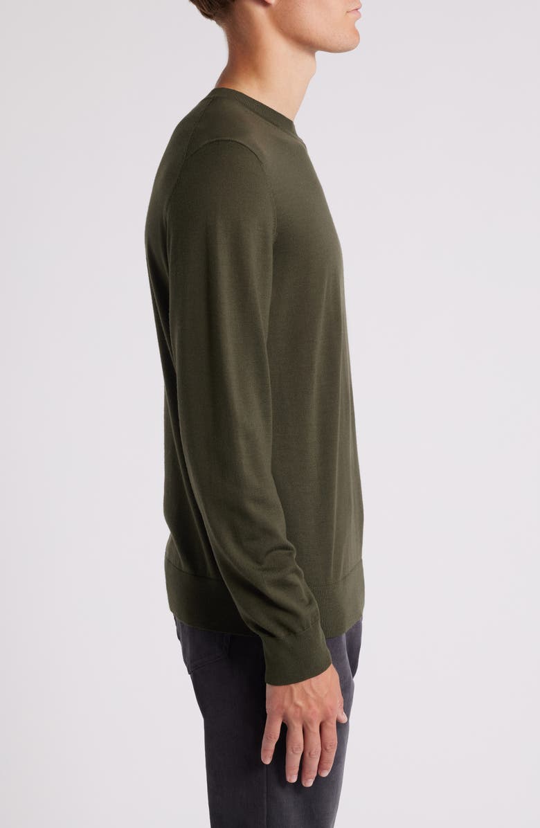 Theory Regal Wool Crewneck Sweater, Alternate, color, Hntr Grn