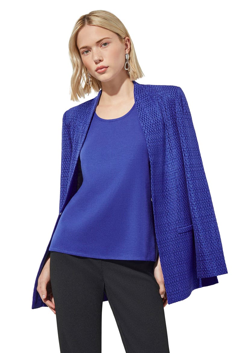 Knit Jacket, Alternate, color, SAPPHIRE SEA