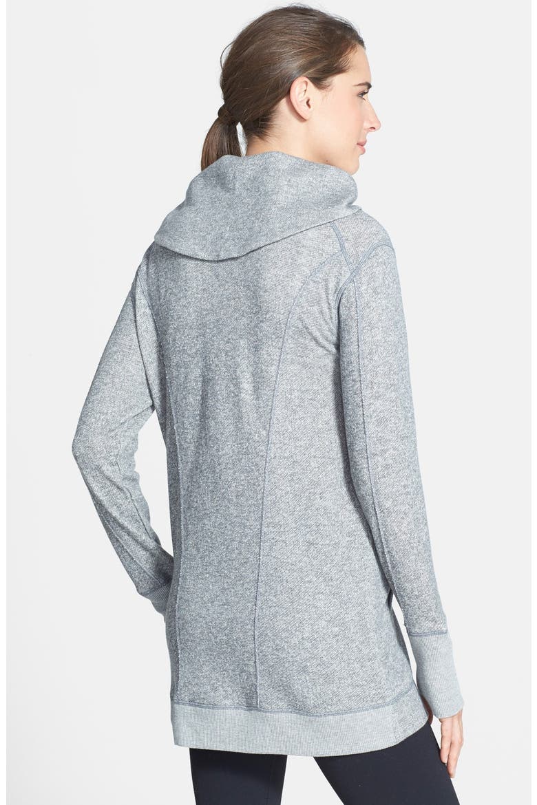 'Collar Crush' French Terry Front Zip Jacket, Alternate, color, GREY MONUMENT HEATHER