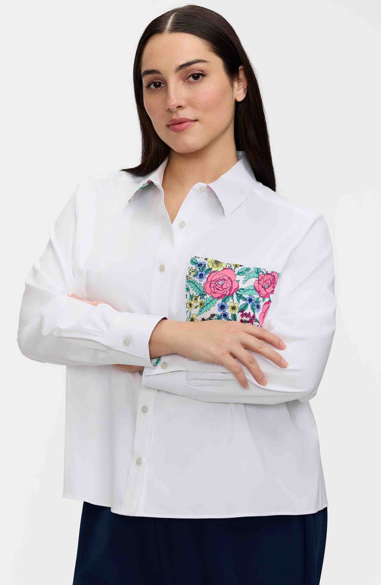 Foxcroft Jodie Cotton Blend Button-Up Shirt, Alternate, color, 