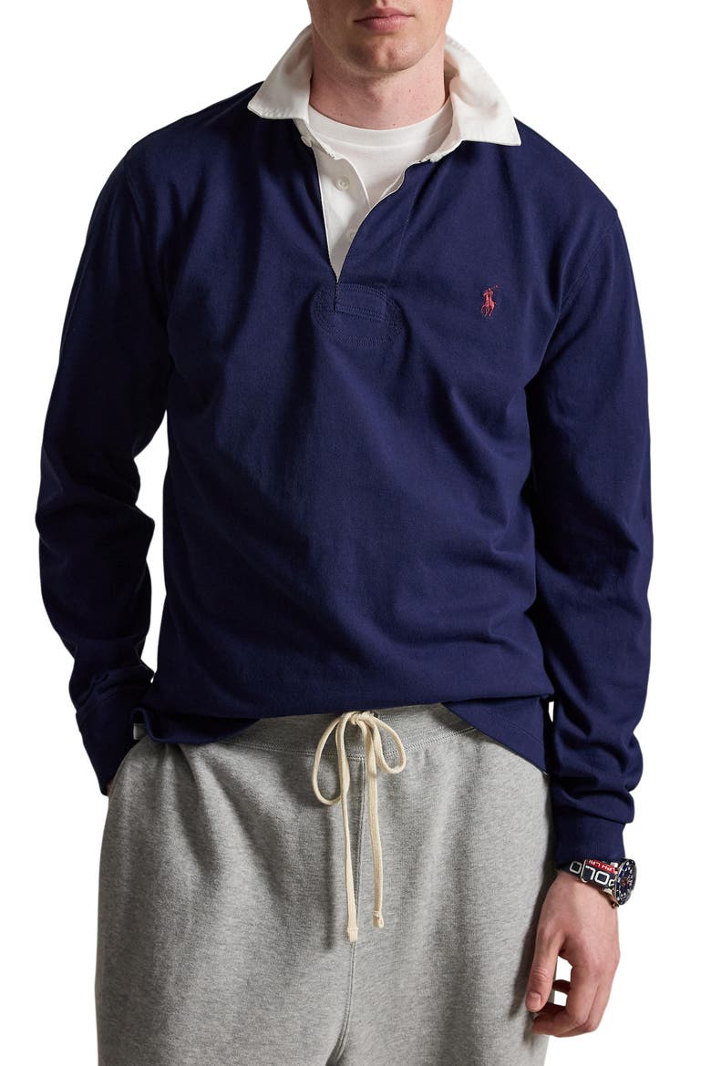 The Iconic Rugby Shirt, Main, color, NAVY