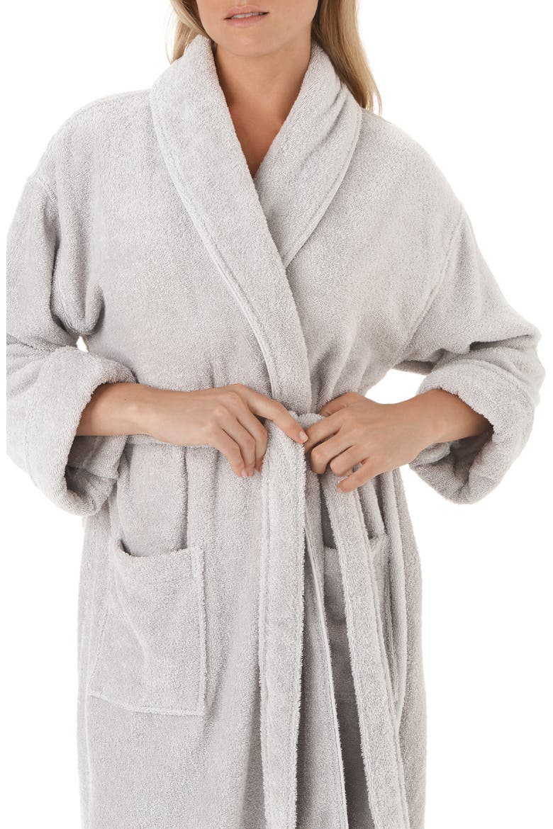 Unisex Classic Cotton Robe, Alternate, color, PEARL GREY