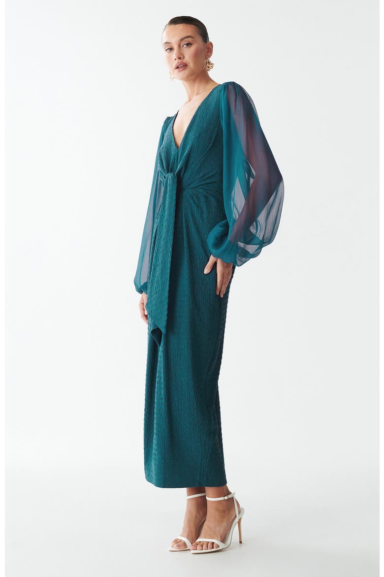 Indiana Midi Dress, Alternate, color, Teal
