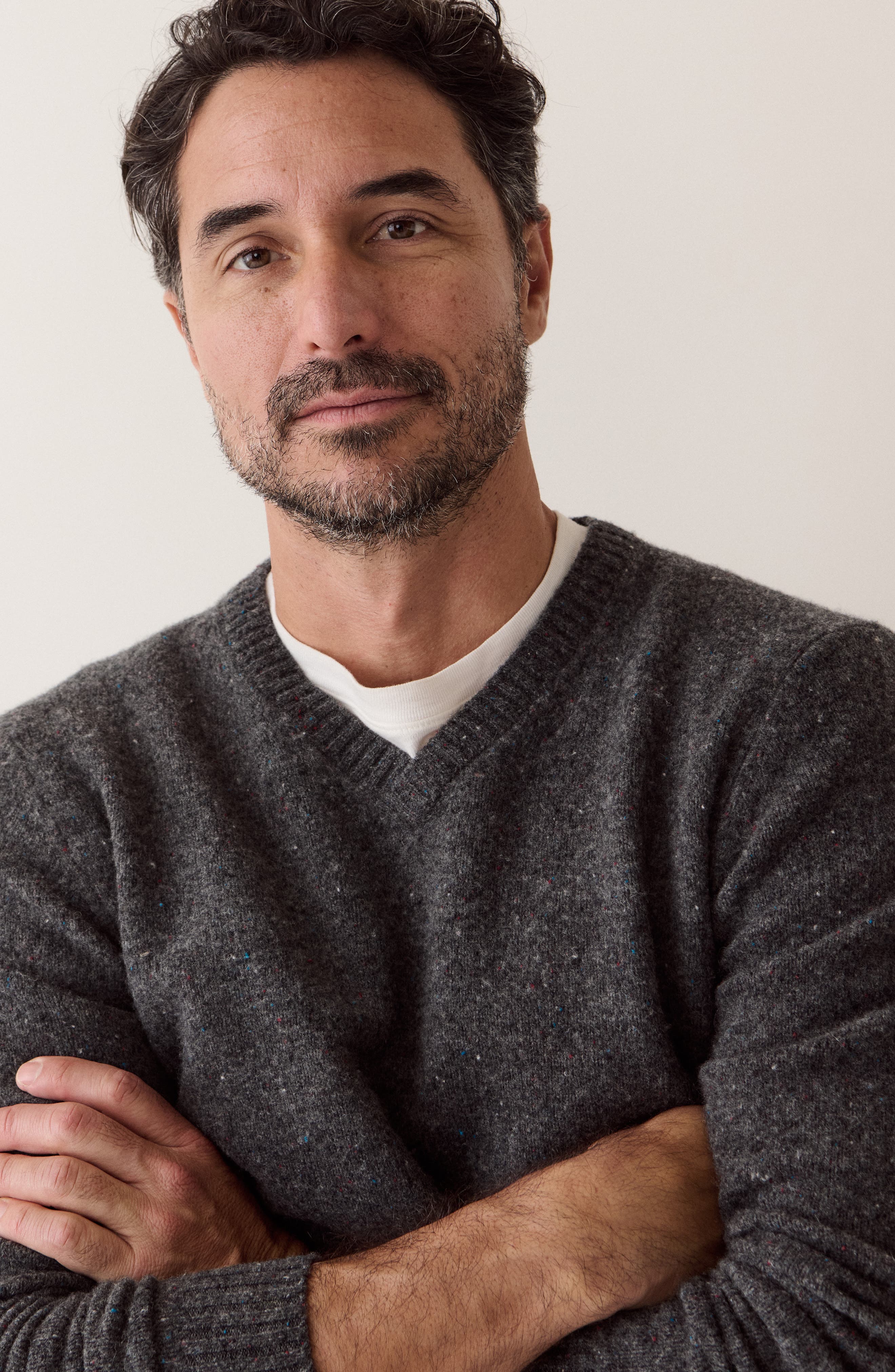 Marine Layer Neppy Merino Wool V-Neck Sweater (Men) | Nordstrom