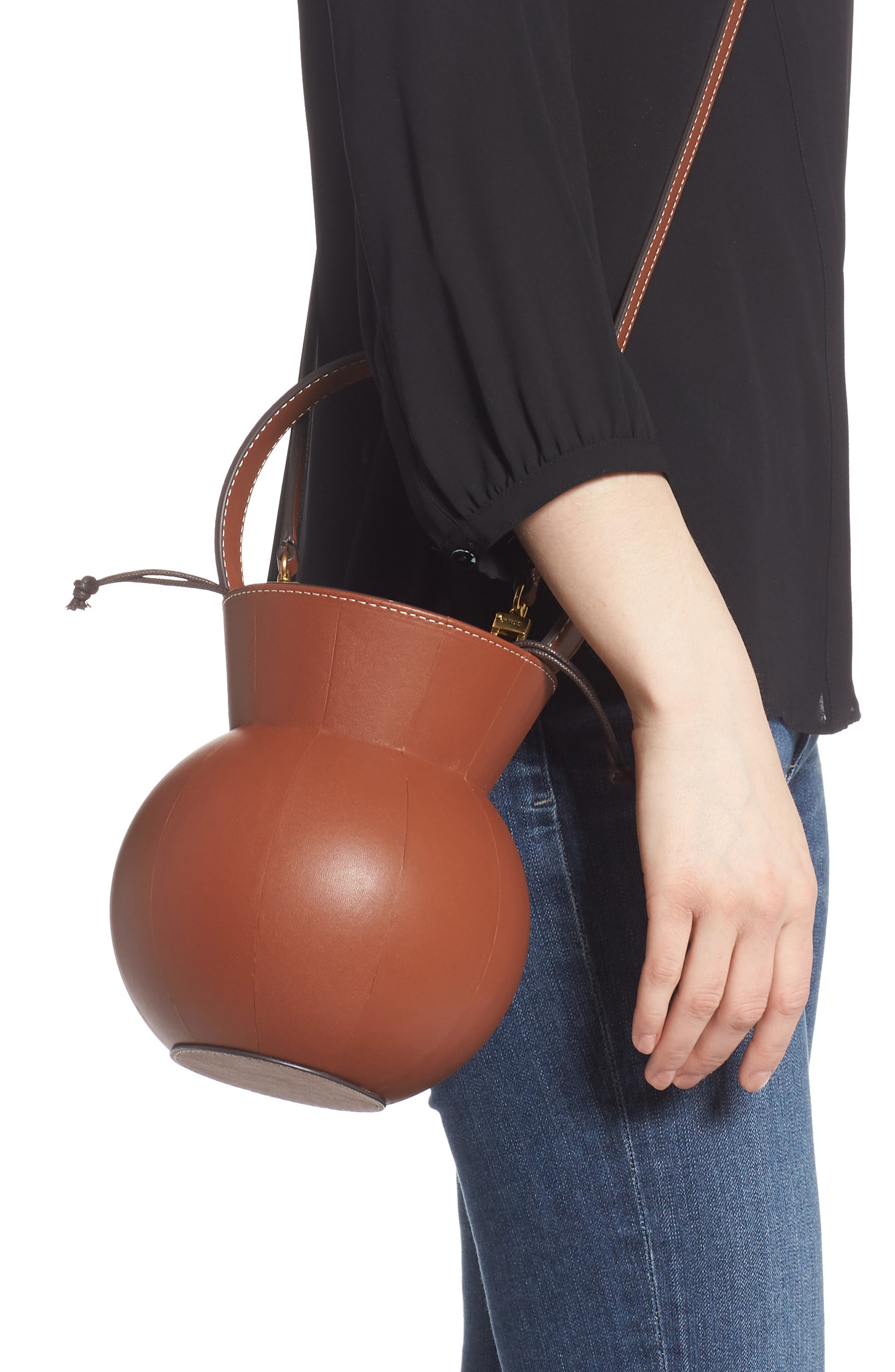 STAUD Keaton Leather Bag, Alternate, color, 