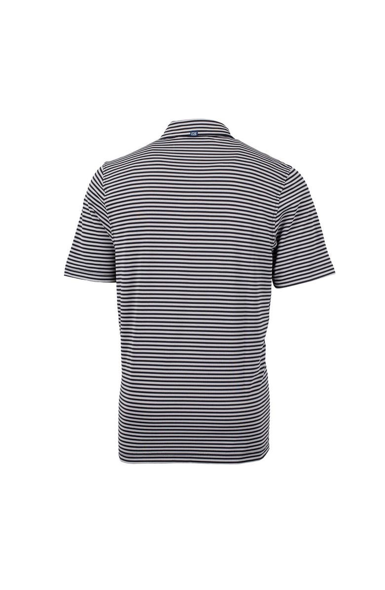 Cutter & Buck Men's Cutter & Buck Black Louisville Cardinals Big & Tall Team Logo Virtue Eco Pique Stripe Recycled Polo, Alternate, color, 