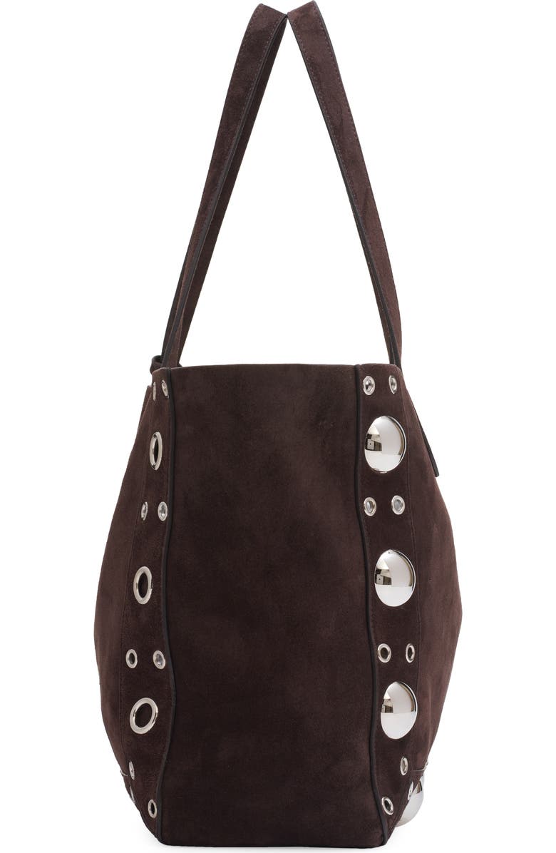 Valentino Garavani Nellcôte Stud Suede Tote, Alternate, color, 0To Testa Di Moro
