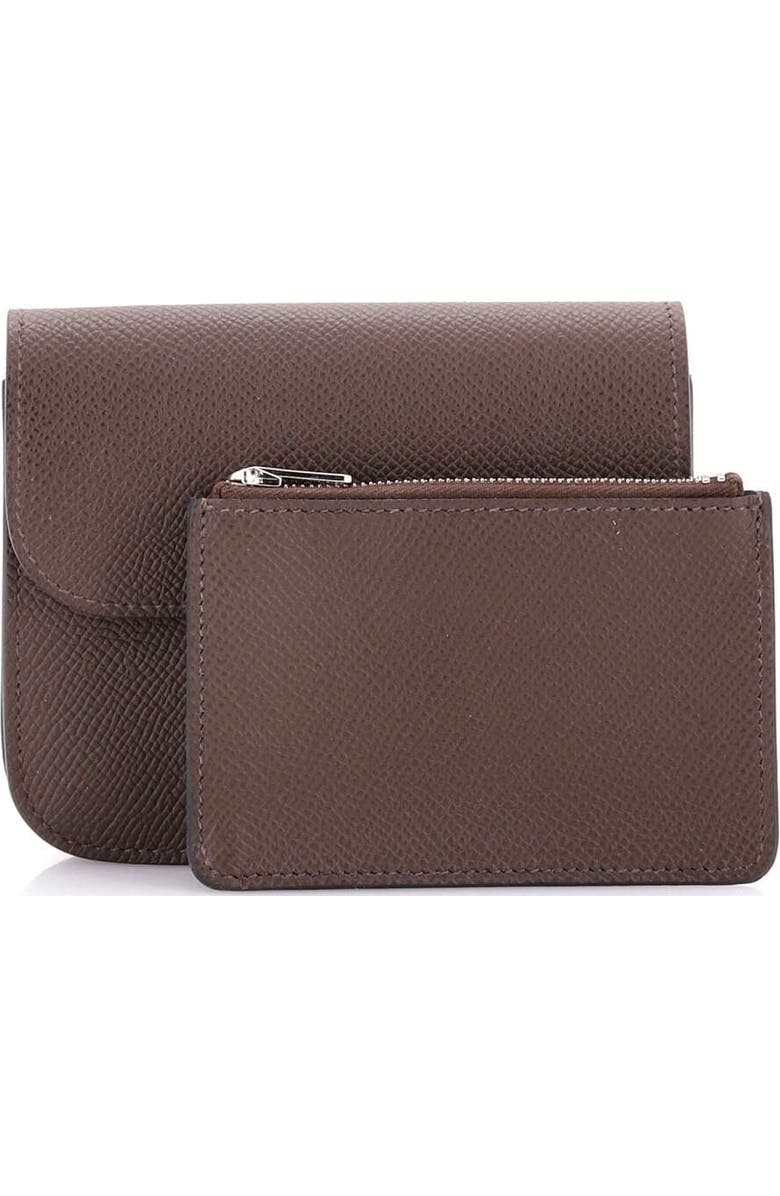 Pre-Owned Hermes Constance Slim Wallet Epsom, Alternate, color, Ecorce