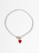 Joey Baby Kokoro Red Heart Freshwater Pearl Necklace