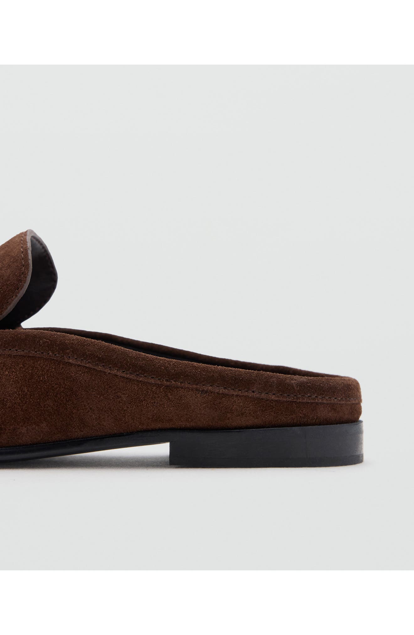 Backless Leather Loafer, Alternate, color, CHOCOLATE