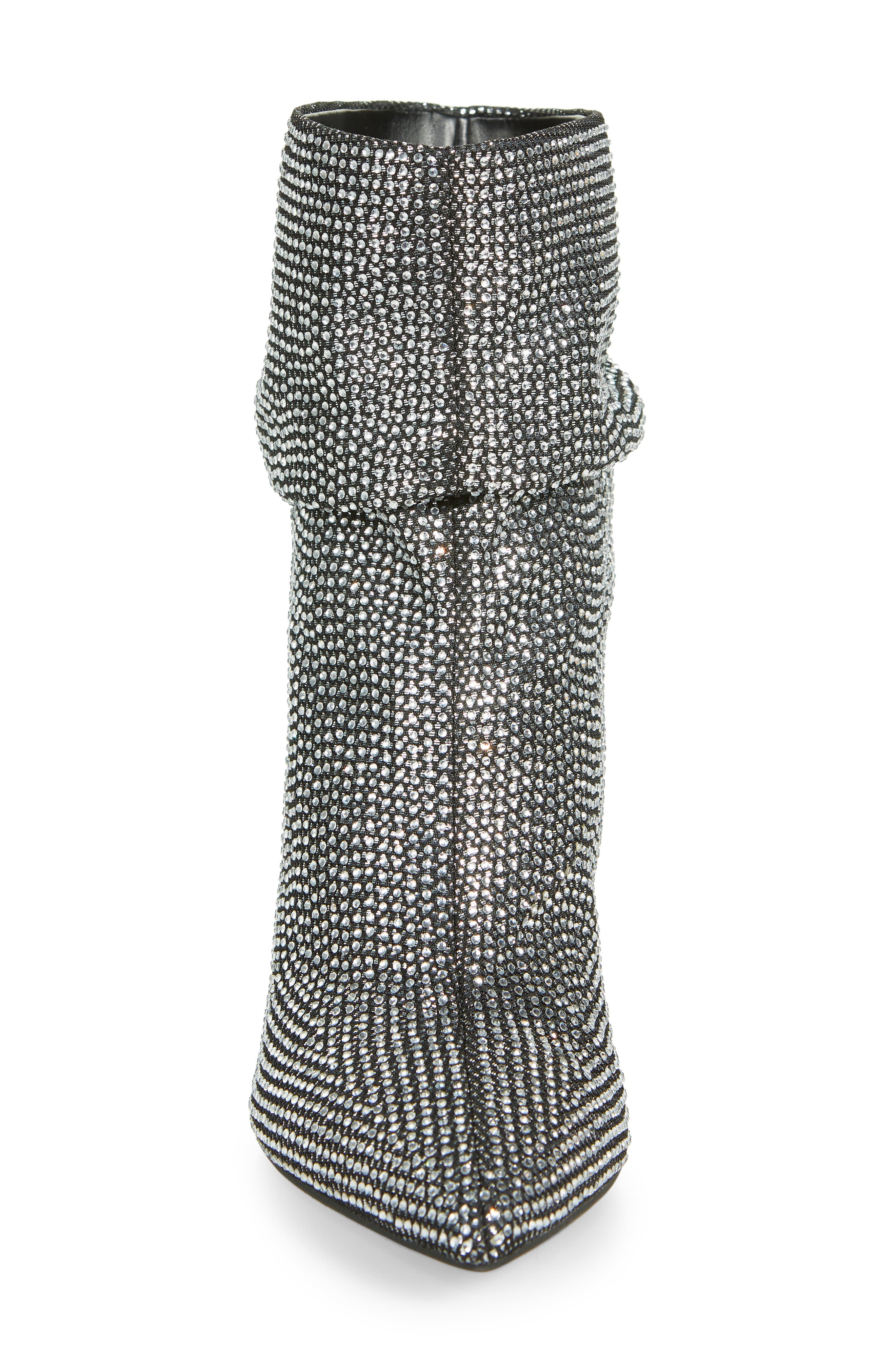 Open Edit Tilly Crystal Embellished Bootie, Alternate, color, Silver