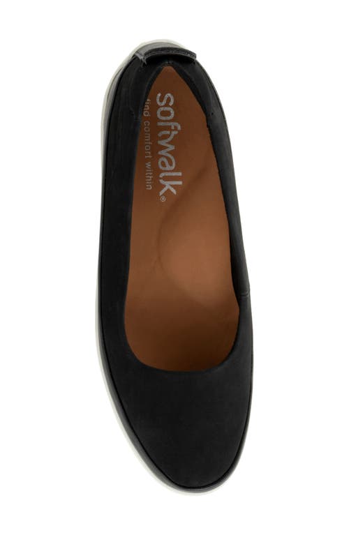 Softwalk ® Disa Flat In Black Nubuck