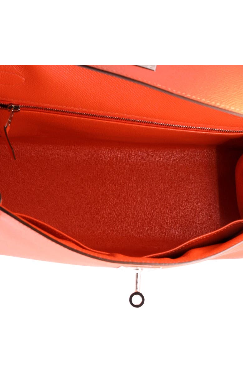 Pre-Owned Hermes Kelly Handbag Orange Epsom with Palladium Hardware 28, Alternate, color, Capucine