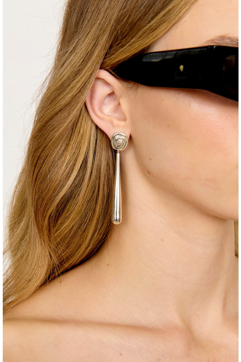 Onda Drop Earrings, Alternate, color, SILVER