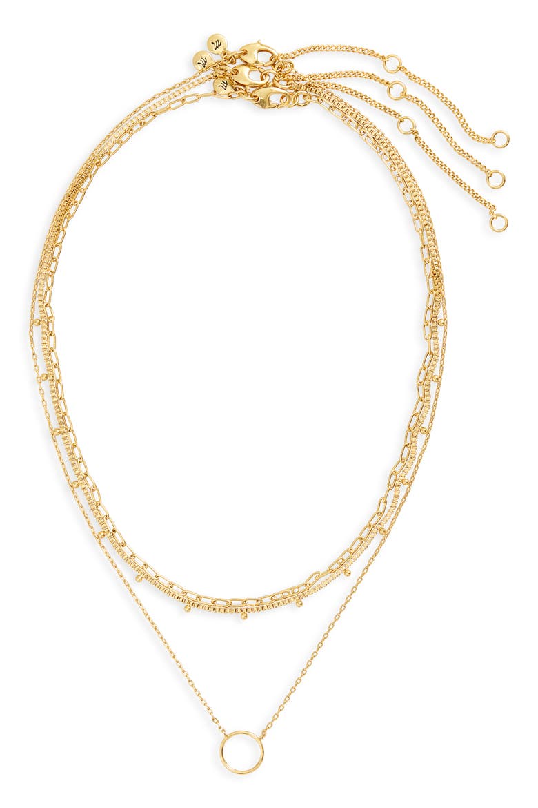 Set of 3 Chain Necklaces, Main, color, VINTAGE GOLD