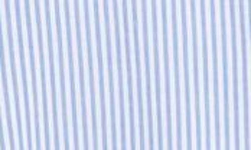 Shop Beachlunchlounge Chloé Stripe Embroidered Eyelet Border Button-up Shirt In Lake House