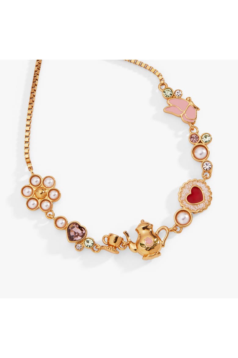 Tea Party Bolo Bracelet, Alternate, color, Gold