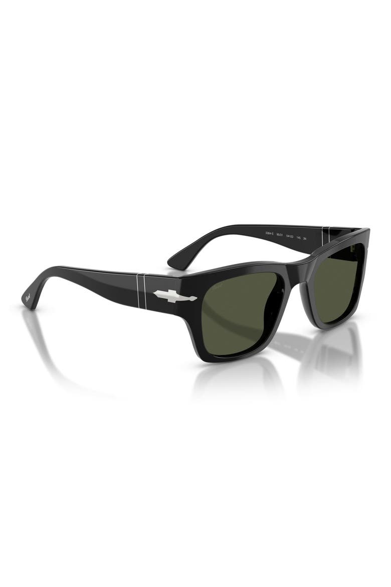 52mm Square Sunglasses, Alternate, color, BLACK / GREEN