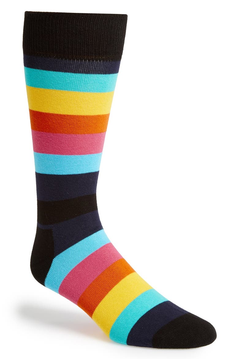 'Stripe' Socks, Main, color, BRIGHT COMBO