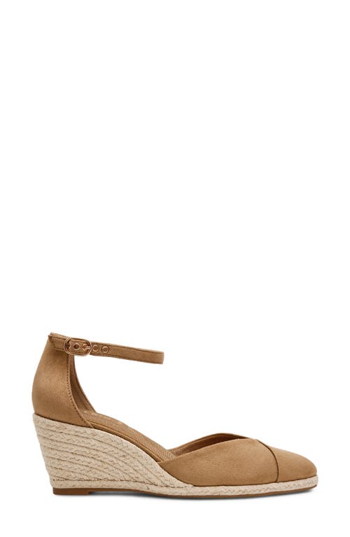 Anne Klein Wilmott Ankle Strap Espadrille Wedge Sandal In Nude