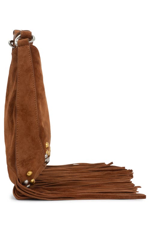Jeffrey Campbell Lyrical Suede Crossbody Bag In Brown