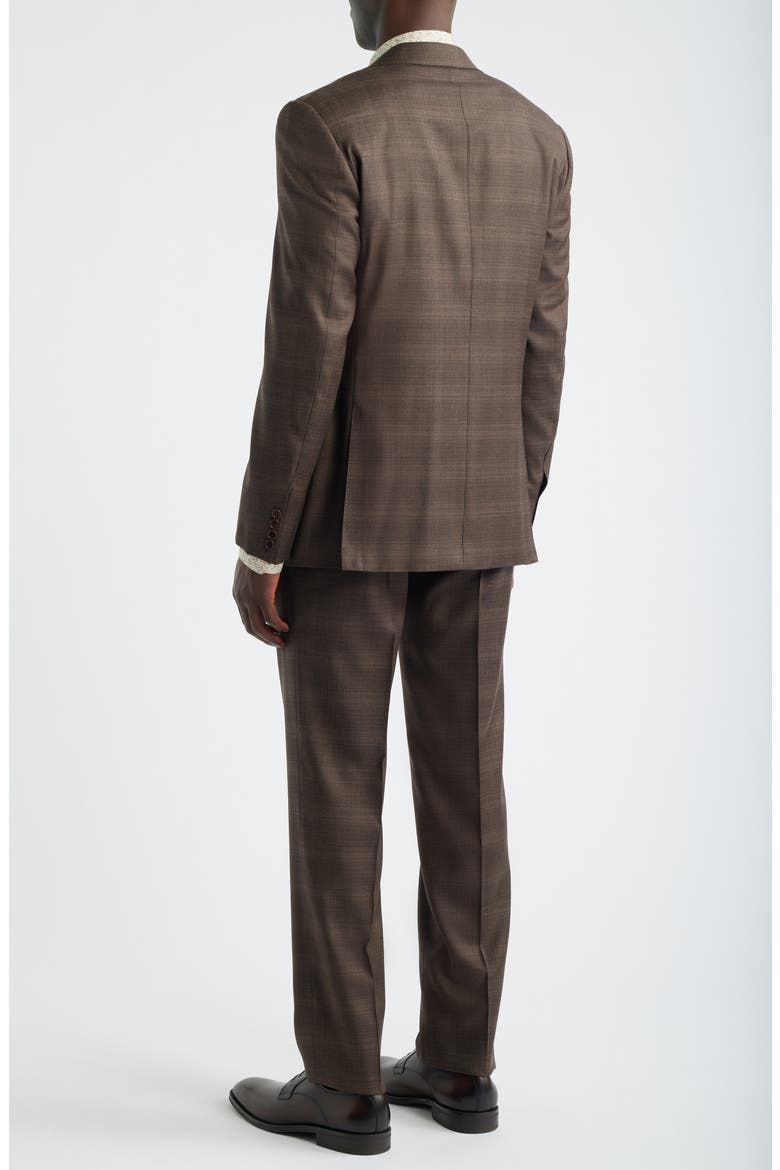 Siena Regular Fit Brown Slub Wool Suit, Alternate, color, BROWN