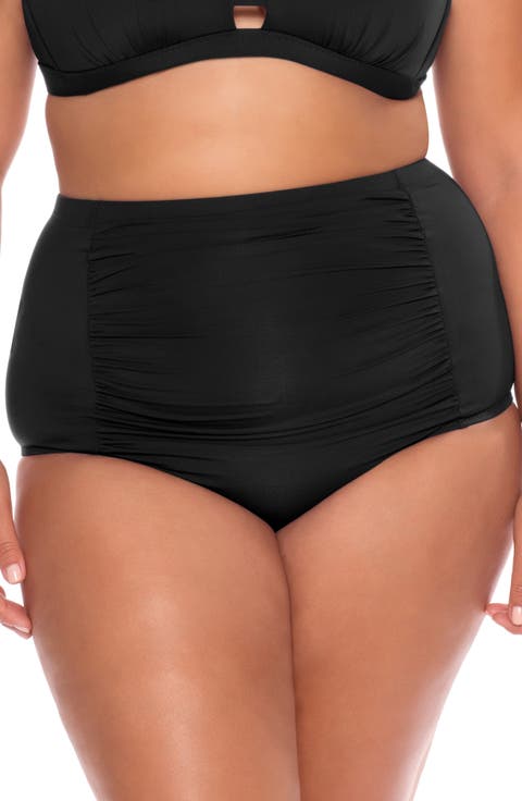 High Waist Bikini Bottoms (Plus)