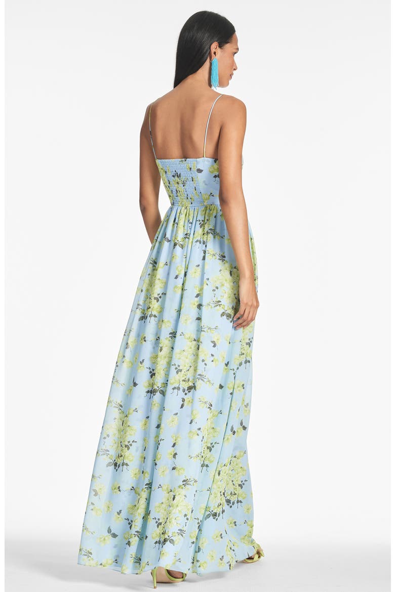 Sienna Floral Gown, Alternate, color, SKY CITRINE FLORAL