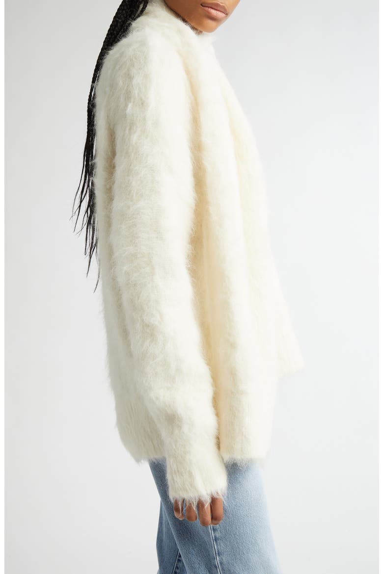 Draped Scarf Alpaca Blend Funnel Neck Sweater, Alternate, color, IVORY
