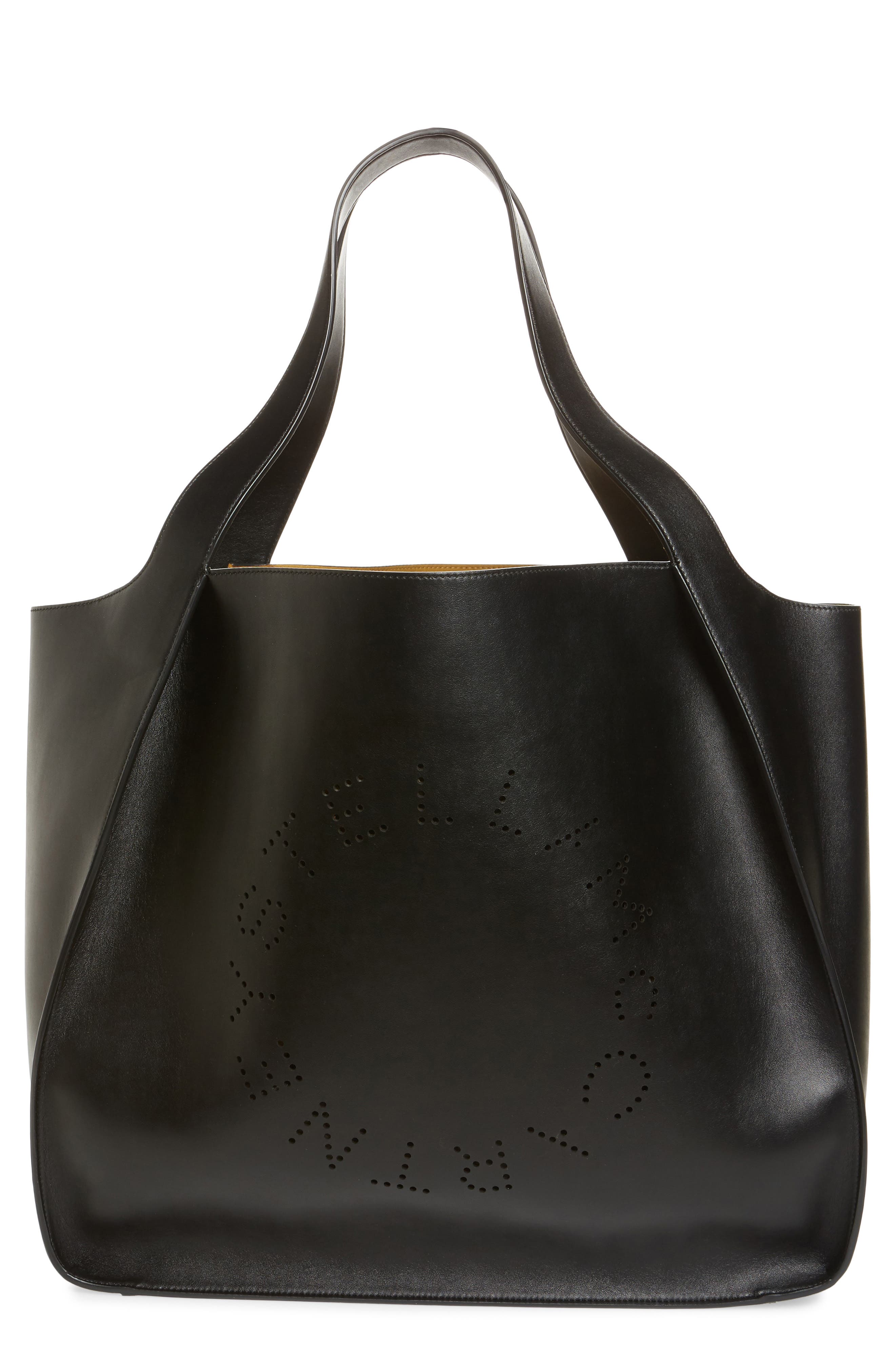 Stella McCartney Extra Large Perforated Logo Faux Leather Tote, Main, color, 