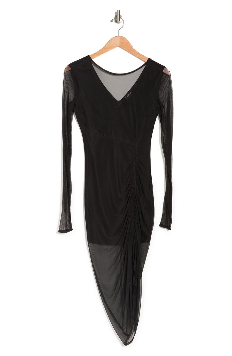 black high neck long sleeve midi dress TA3 Notchy Long Sleeve Midi Dress - Contour Black/Oat - L main image 0
