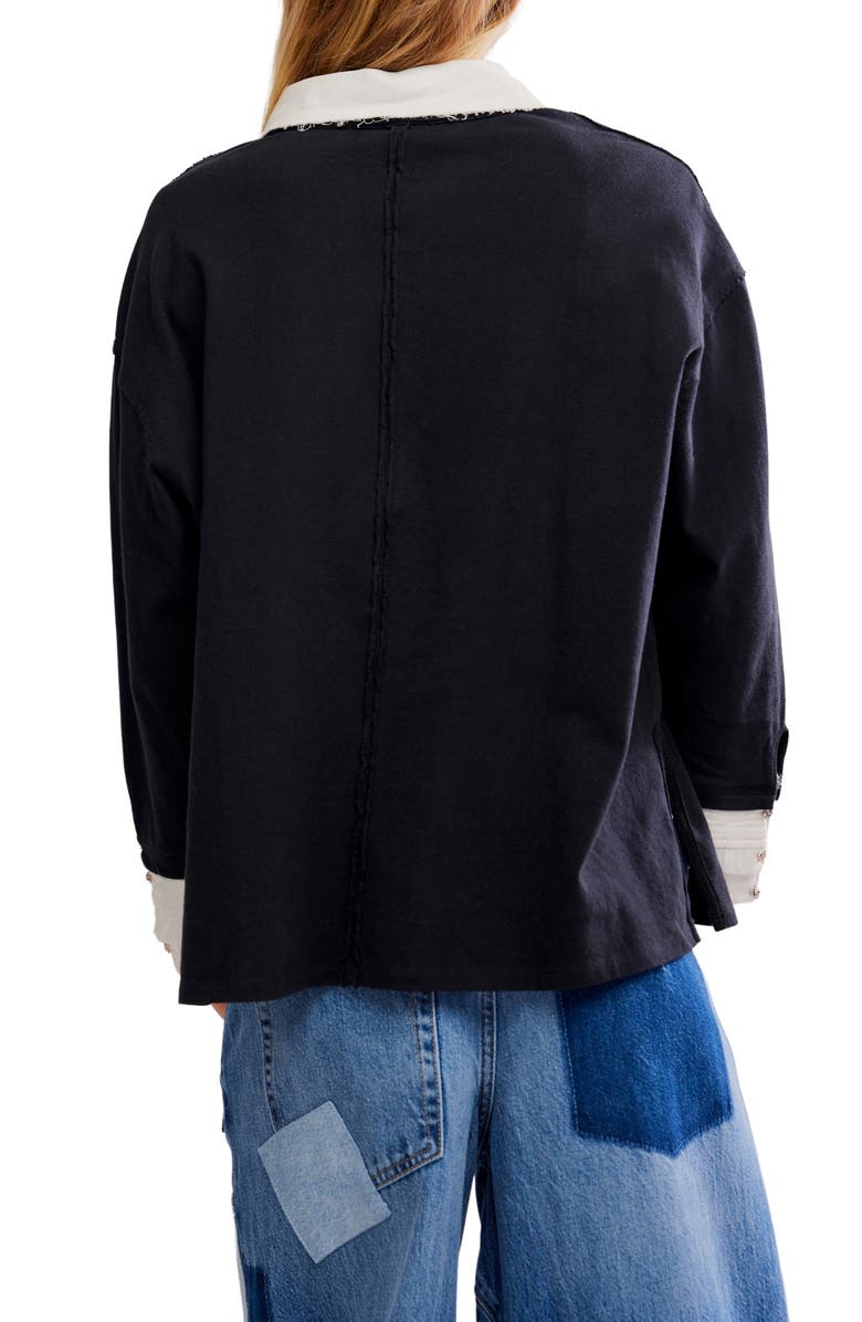 Free People Gianna Layered Look Sweater, Alternate, color,