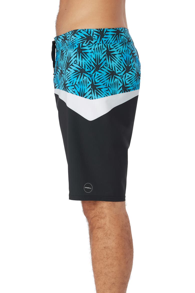 Hyperfreak Pattern Block Board Shorts, Alternate, color, MARINE