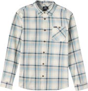 O'Neill Kids' Redmond Plaid Flannel Button-Up Shirt