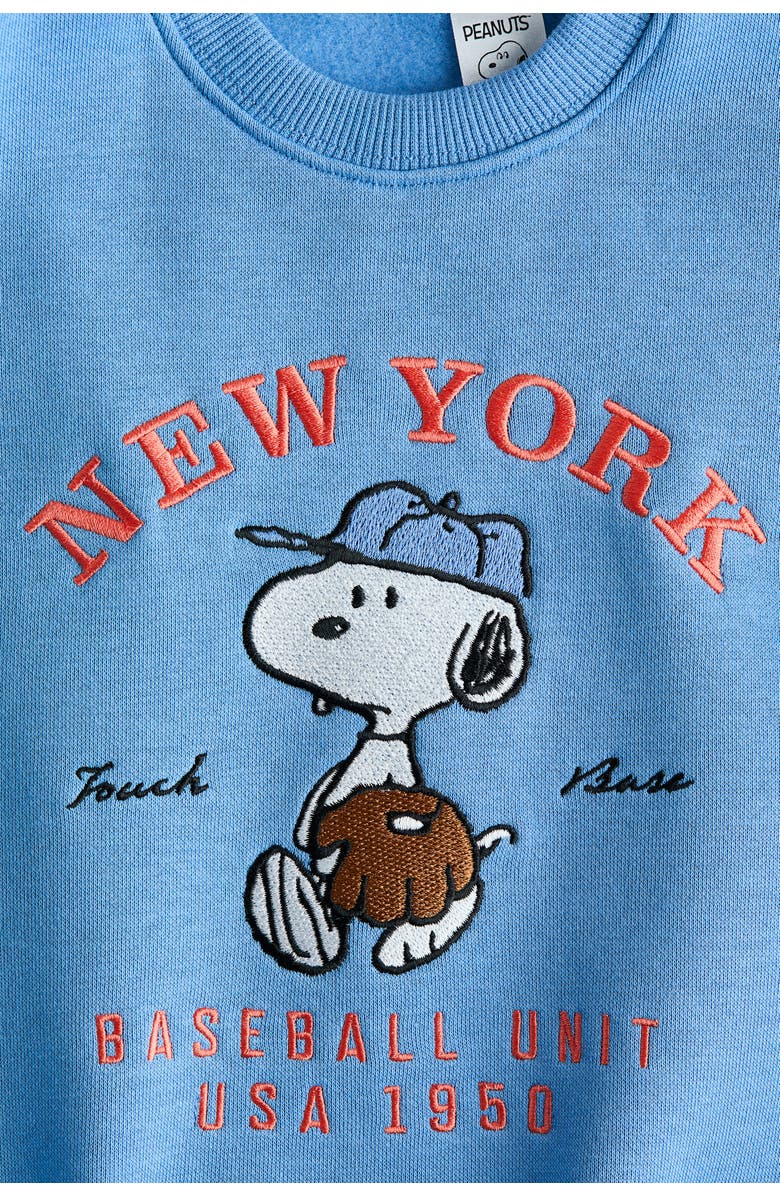 H&M Printed Sweatshirt, Alternate, color, Blue/Snoopy