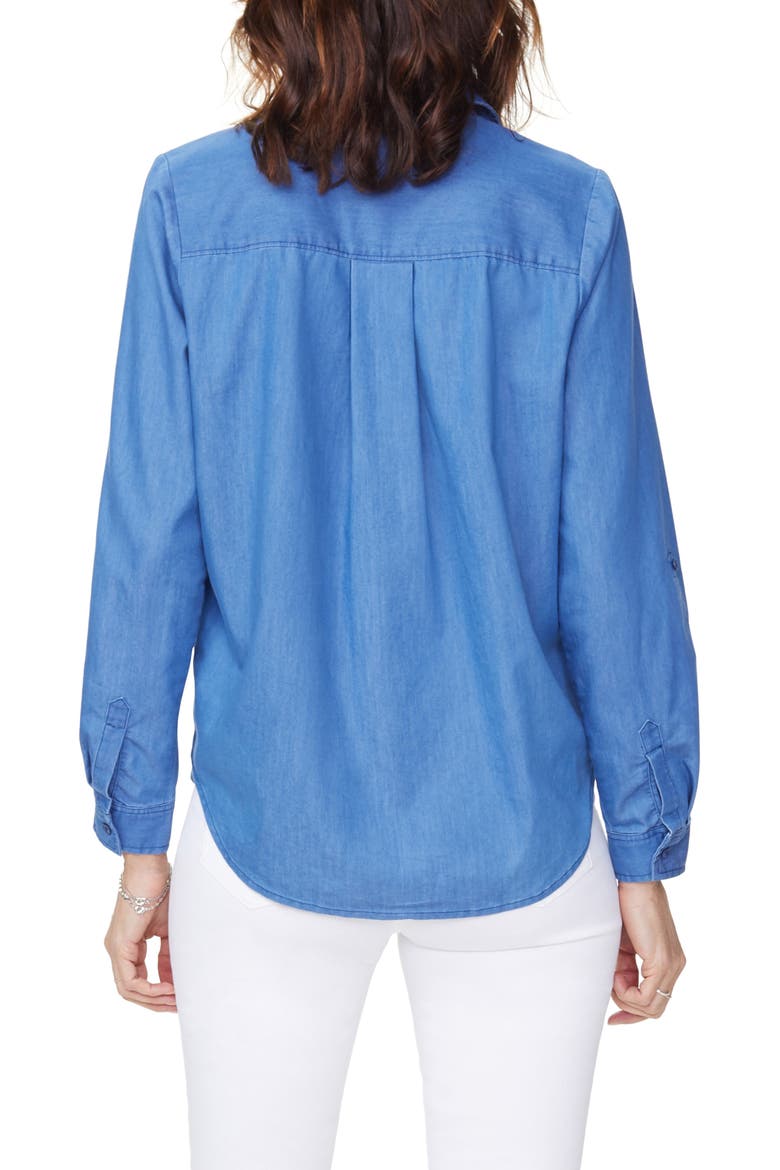 Cotton Blend Utility Shirt, Alternate, color, AZURE SKY WASH