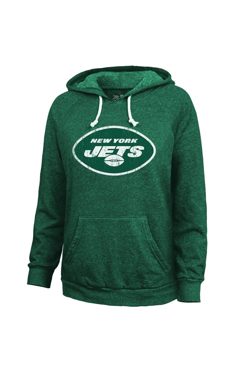 Majestic Threads Women's Majestic Threads Aaron Rodgers Green New York Jets Name & Number Tri-Blend Pullover Hoodie, Alternate, color,