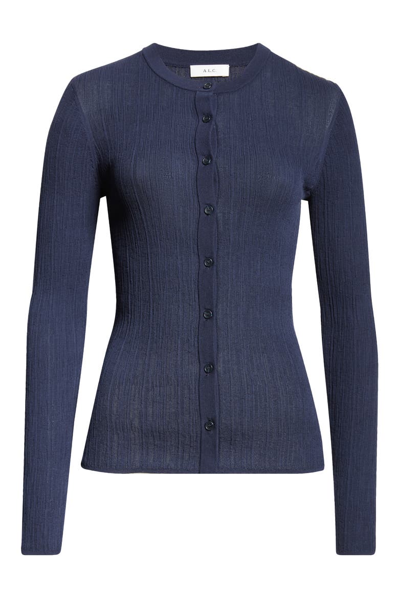 Fisher Rib Cardigan, Alternate, color, NAVY