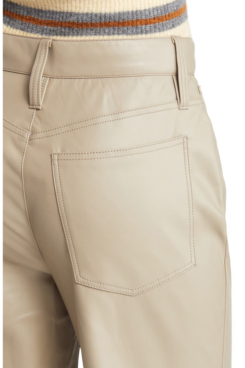 The Perfect High Waist Straight Leg Faux Leather Pants, Alternate, color, PUMICE