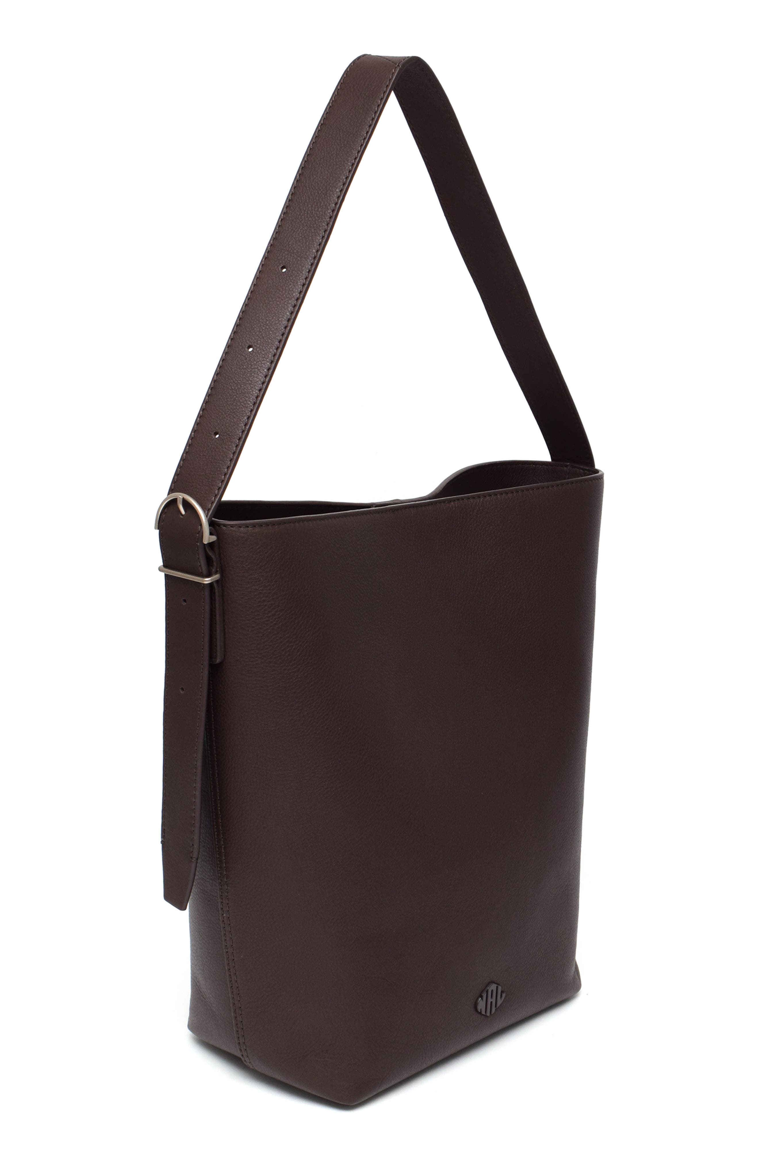 New Amsterdam Leatherworks Jayden Large Leather Bucket Bag, Alternate, color, Espresso