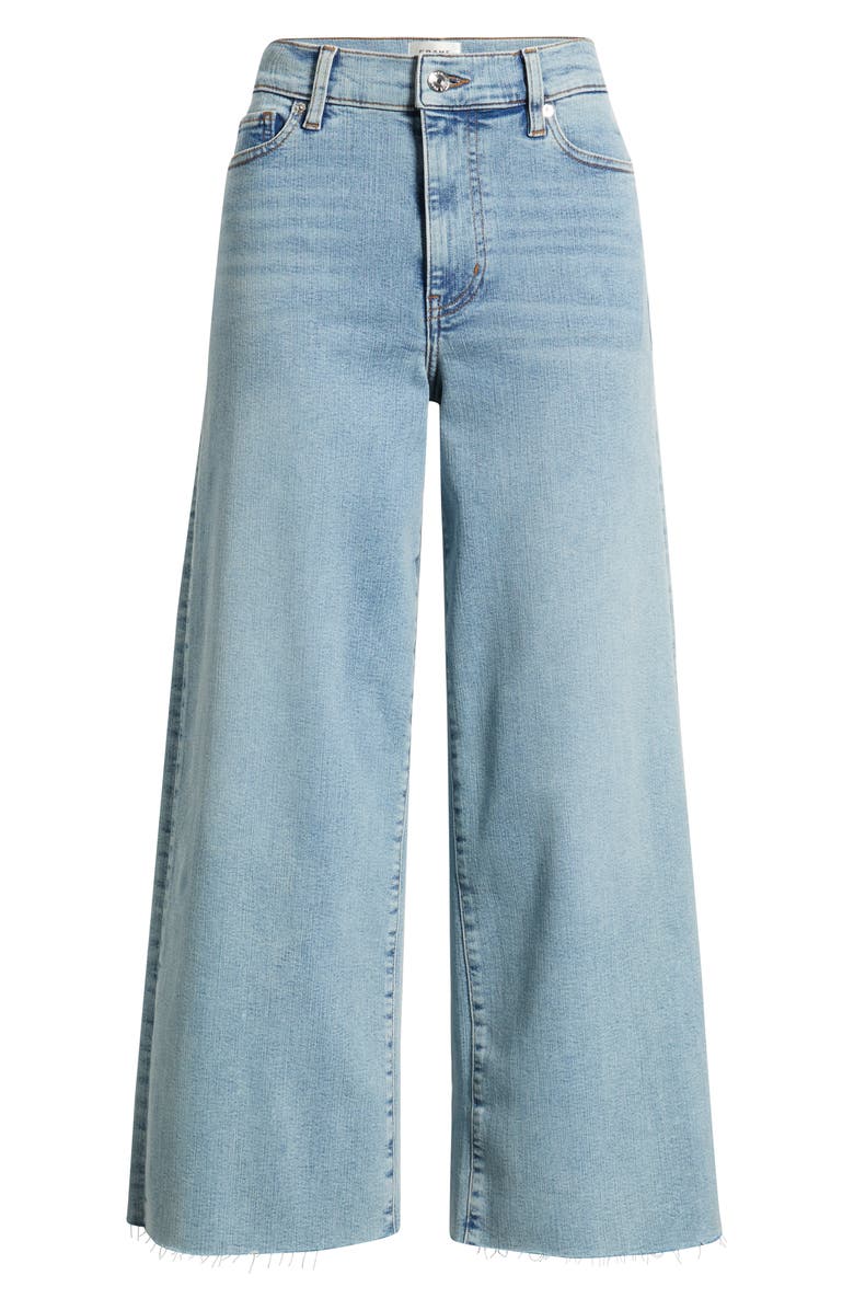 FRAME Le Slim Palazzo Raw Hem High Waist Crop Wide Leg Jeans, Alternate, color, Springs Raw After