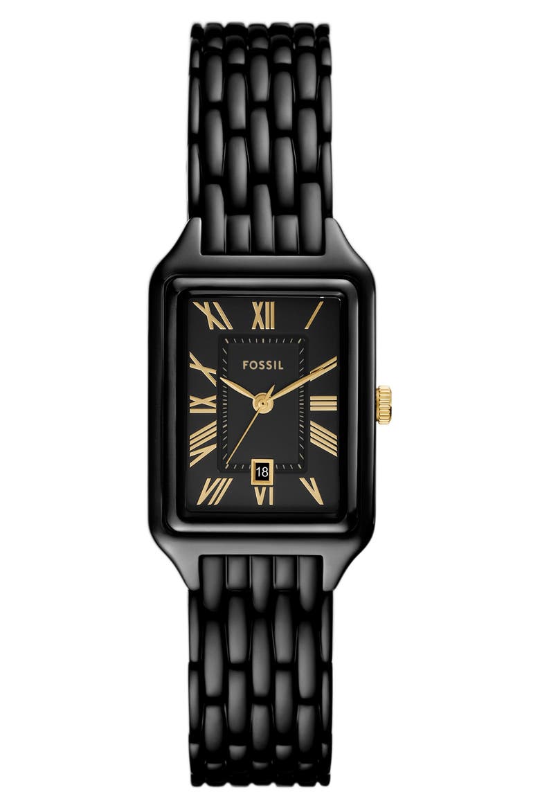 Raquel Bracelet Watch, 23mm, Main, color, BLACK