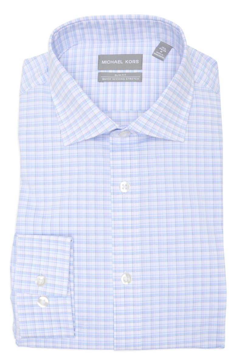Michael Kors Slim Fit Stretch Dress Shirt, Alternate, color, Purple